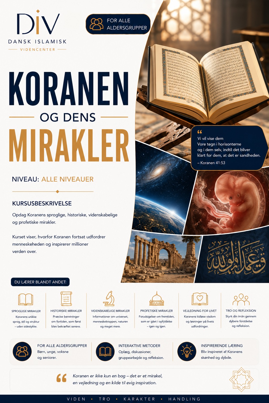 Plakat for Koranen og dens mirakler